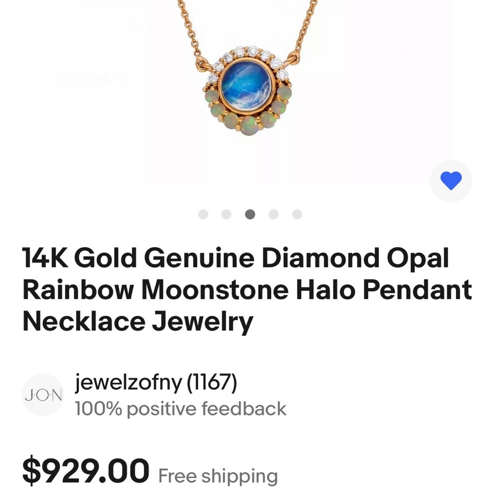 REDUCED- 14k RG moonstone diamond and opal